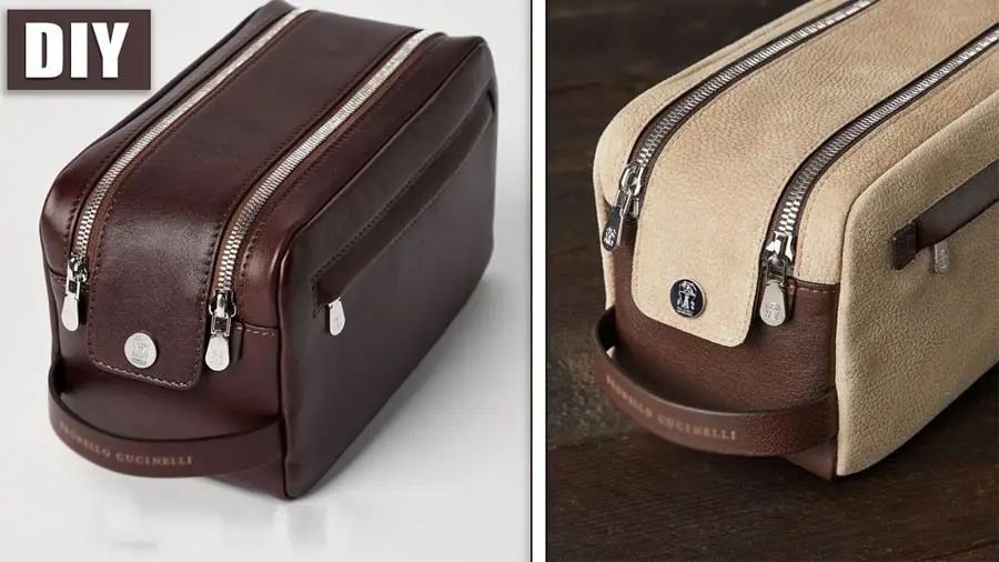 Bolsa de maquillaje con doble cremallera