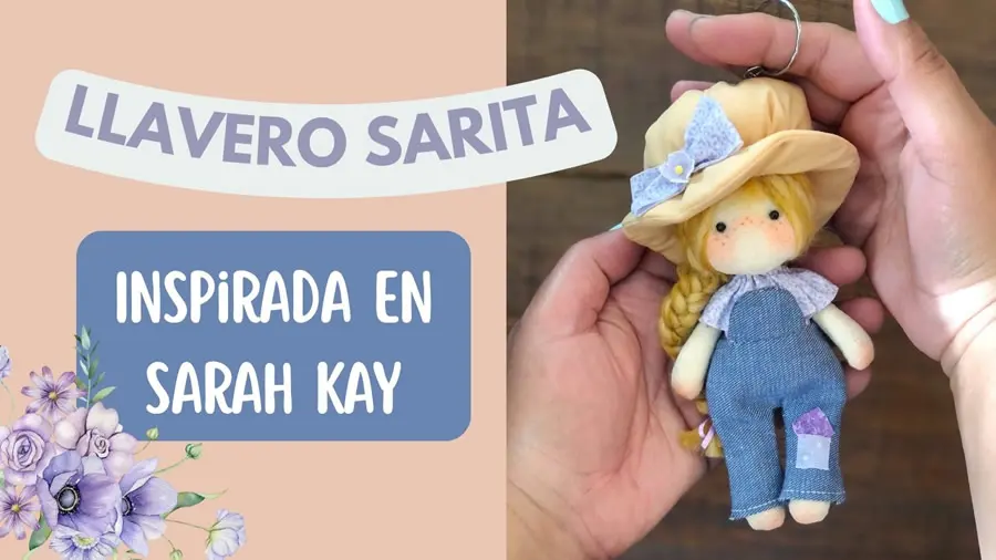 Llavero de Sarita estilo Sarah Kay