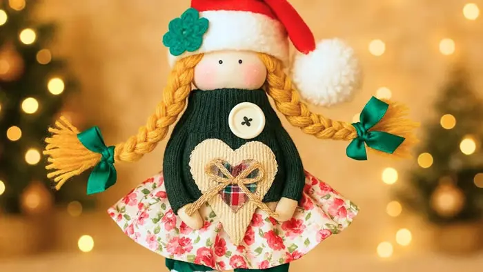 Muñeca de Trapo Navideña