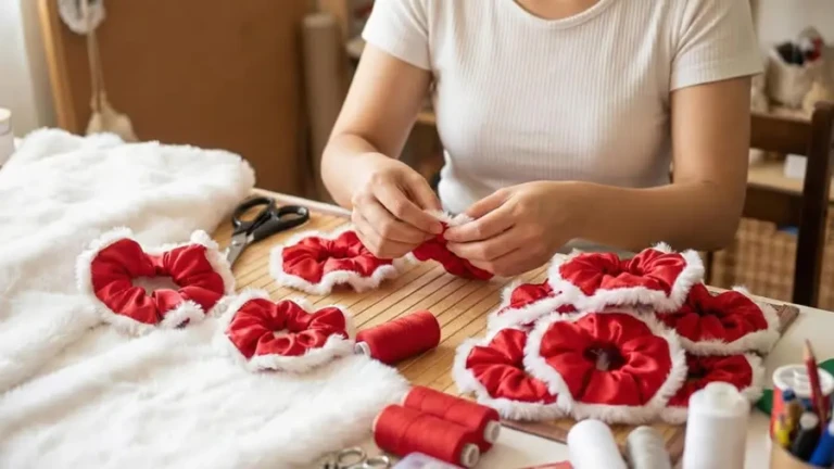 Scrunchies con Retazos de Tela