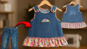 vestido infantil jeans