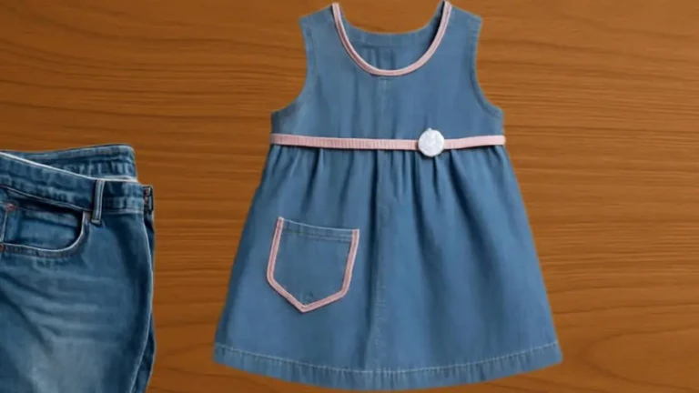 Vestido infantil reciclado con vaqueros