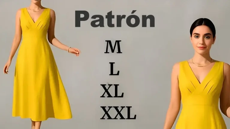 Patrón de vestido amarillo