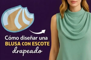 Cómo diseñar una blusa con escote drapeado