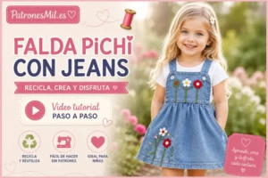 falda pichi niña reciclada