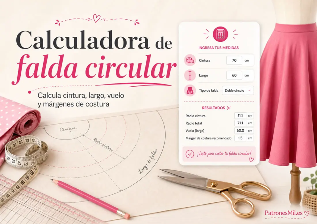 calculadora de falda circular