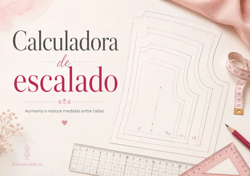 Calculadora de escalado para aumentar o reducir medidas entre tallas de un patrón